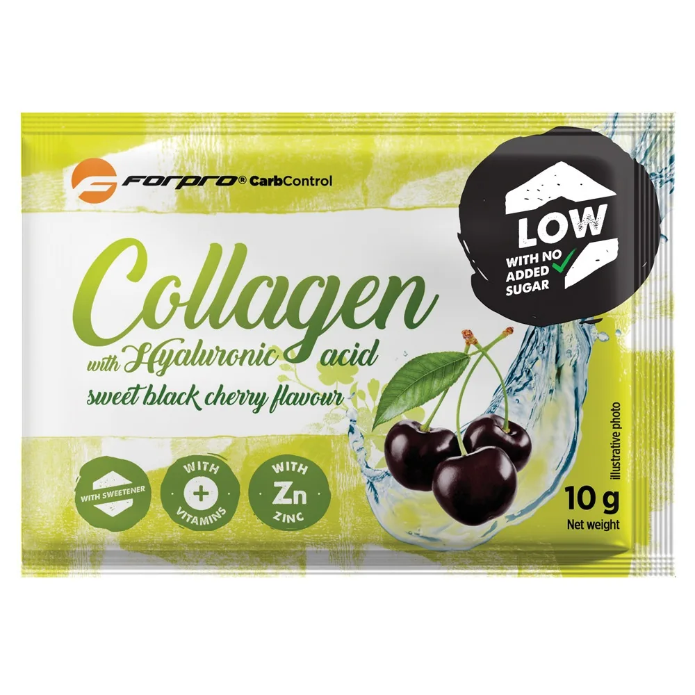ForPro Collagen with Hyaluronic Acid 20×10 g – Sweet Black Cherry